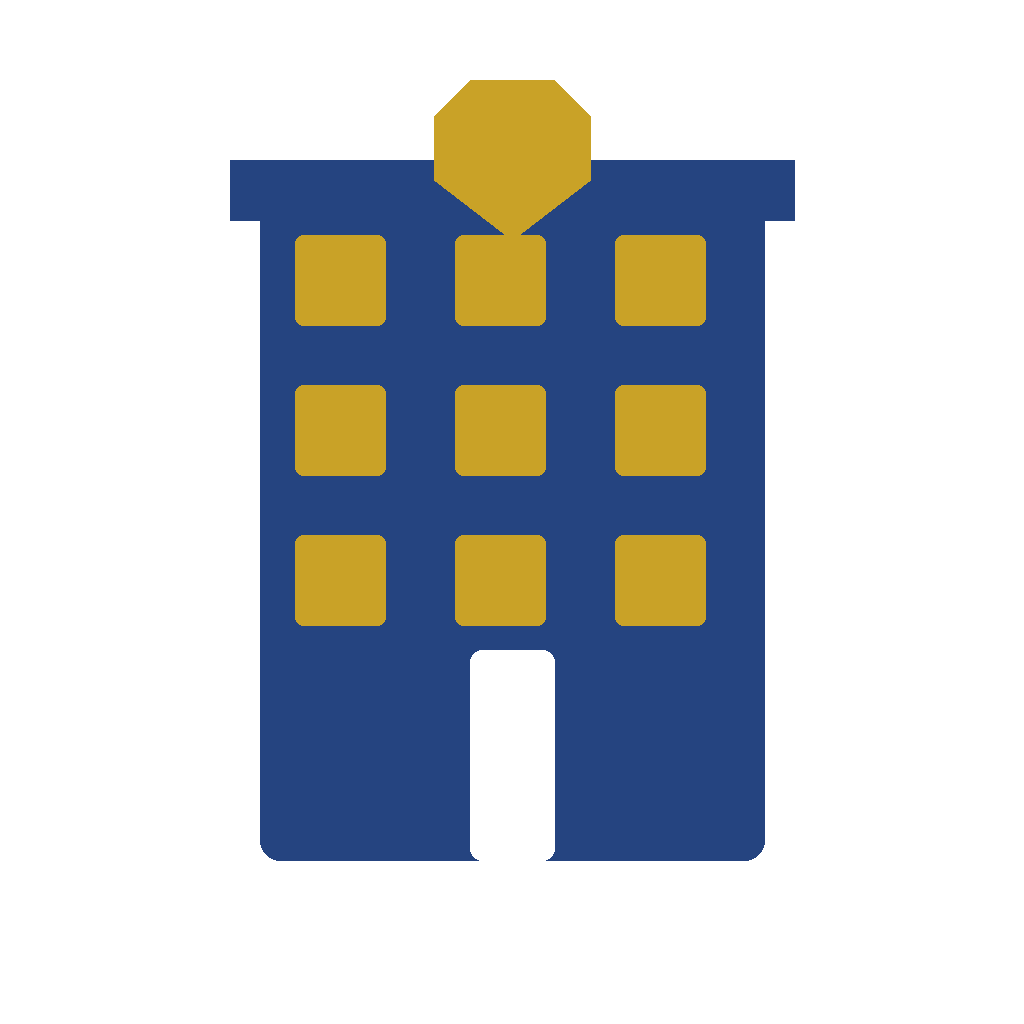 Enterprise building with shield