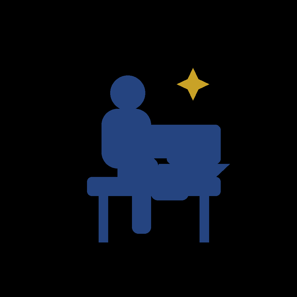 Individual at desk
