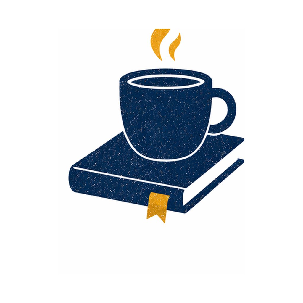 Coffee cup on a notebook